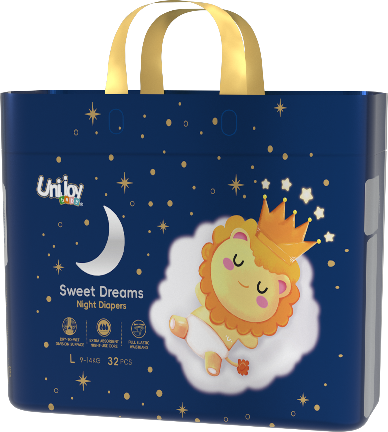 UniJoy Baby Sweet Dreams Night Diapers – L