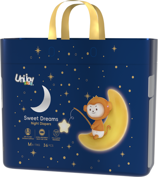 UniJoy Baby Sweet Dreams Night Diapers – M