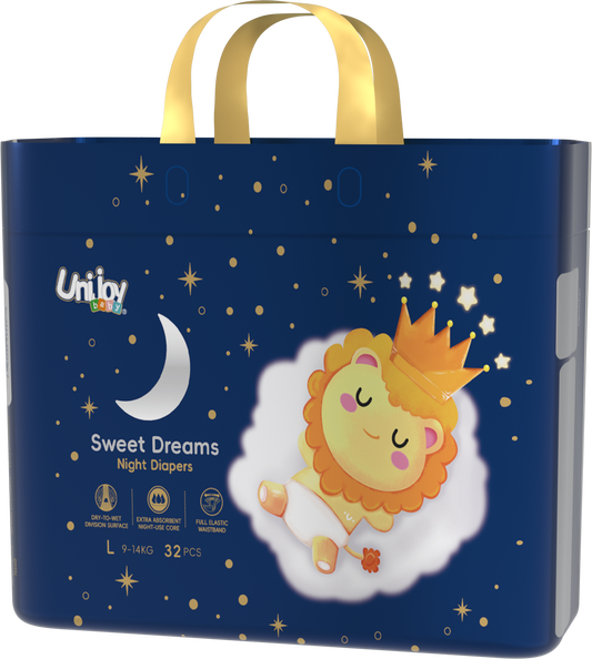 UniJoy Baby Sweet Dreams Night Diapers – L