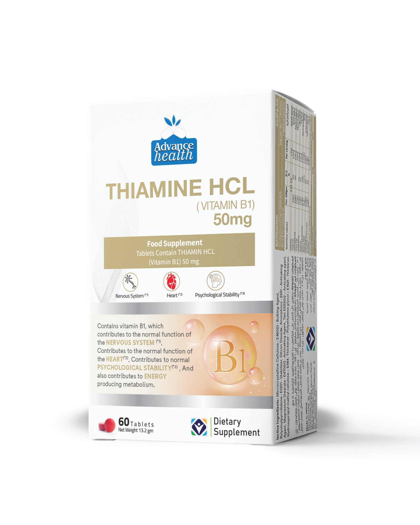 Thiamine HCL – Vitamin B1 50 mg